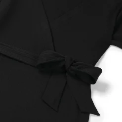 Prénatal zwangerschapsjurk korte mouwen effen zwart