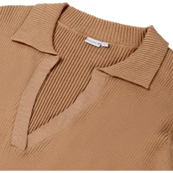 Prénatal zwangerschapsjurk driekwart mouwen  bruin