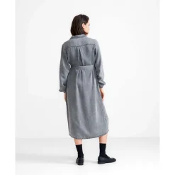 Prénatal zwangerschapsjurk maxi effen grijs