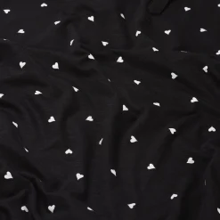 Prénatal zwangerschapsnachtjapon korte mouwen hartjes zwart