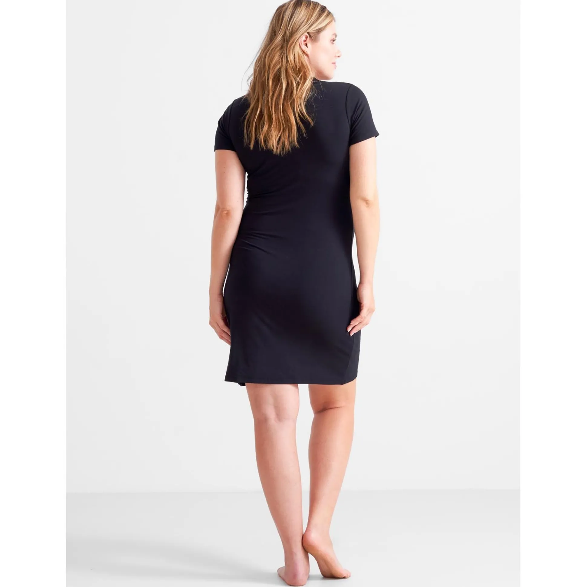 Prénatal zwangerschapspyjama lange mouwen all over print zwart