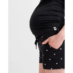 Prénatal zwangerschapspyjama short kort hartjes zwart