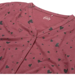 Prénatal zwangerschapspyjama lange mouwen all over print rood