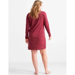 Prénatal zwangerschapspyjama lange mouwen all over print rood