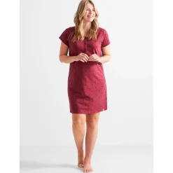 Prénatal zwangerschapspyjama korte mouwen all over print rood