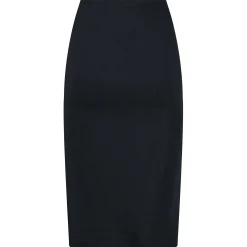 Prénatal zwangerschapsrok rib knielengte effen zwart