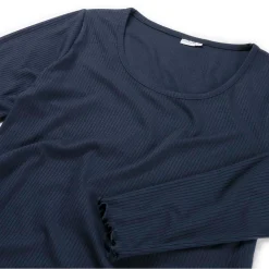 Prénatal zwangerschapsshirt lange mouwen effen blauw