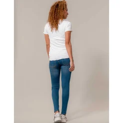 Prénatal zwangerschapsshirt korte mouwen effen beige