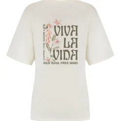 Prénatal zwangerschapsshirt driekwart mouwen bloemen wit