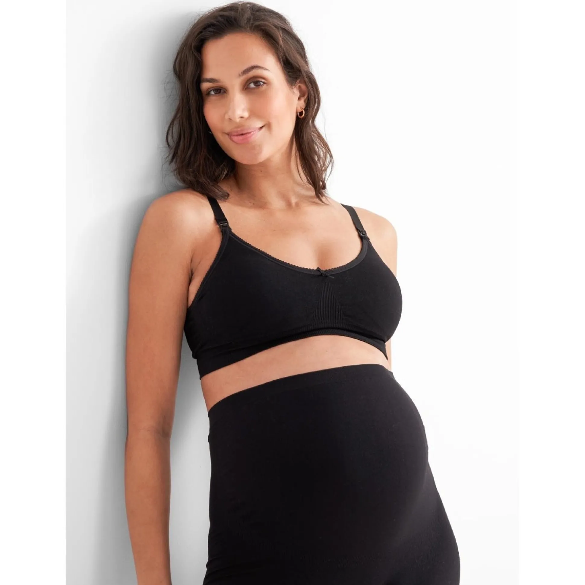 Prénatal zwangerschapsshort seamless lang zwart