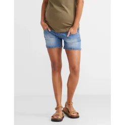 Prénatal zwangerschapsshort kort blauw