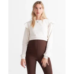 Prénatal zwangerschapssweater lange mouwen effen beige