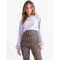 Prénatal zwangerschapssweater lange mouwen effen paars