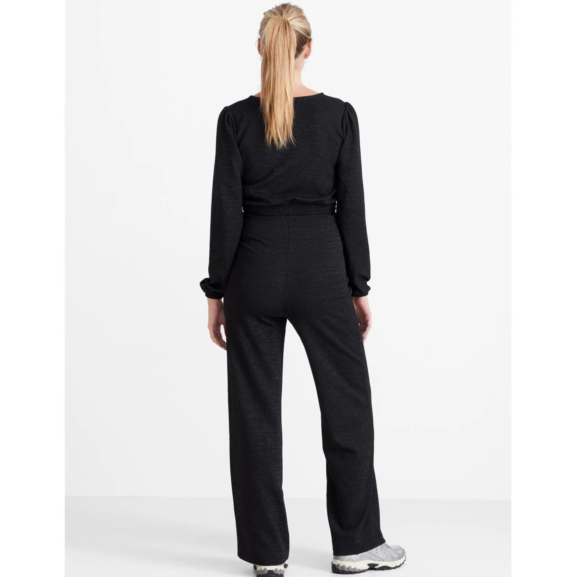 Prénatal zwangerschapstop lange mouwen effen zwart