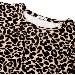 Prénatal zwangerschapstop korte mouwen panterprint bruin