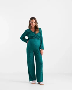 Prénatal zwangerschapstop & broek turquoise