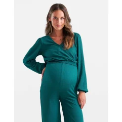 Prénatal zwangerschapstop & broek turquoise