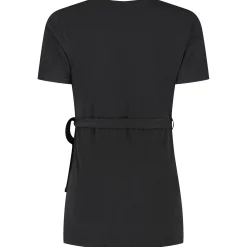 Prénatal zwangerschapstop korte mouwen effen zwart