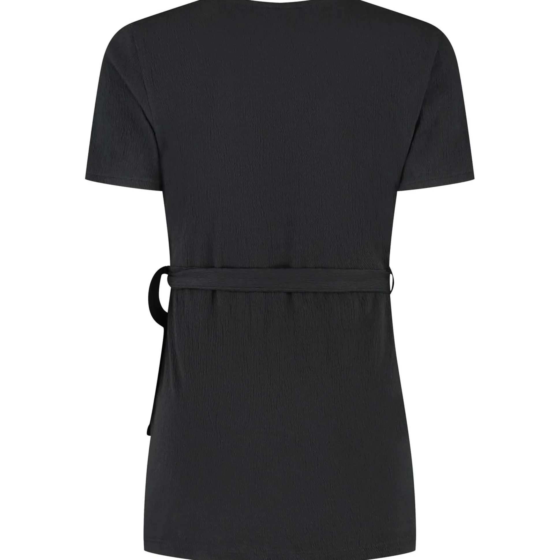 Prénatal zwangerschapstop korte mouwen effen zwart