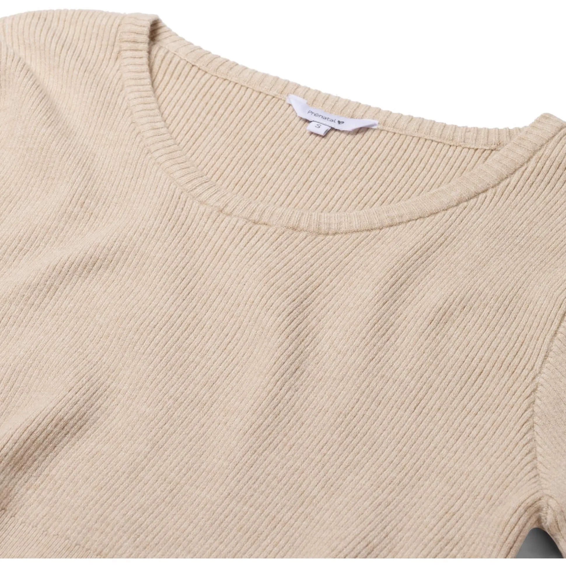 Prénatal zwangerschapstrui lange mouwen effen beige