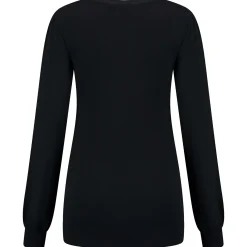 Prénatal zwangerschapstrui lange mouwen effen zwart