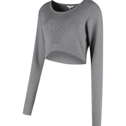 Prénatal zwangerschapstrui lange mouwen effen grijs