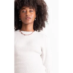 Prénatal zwangerschapstrui driekwart mouwen effen wit