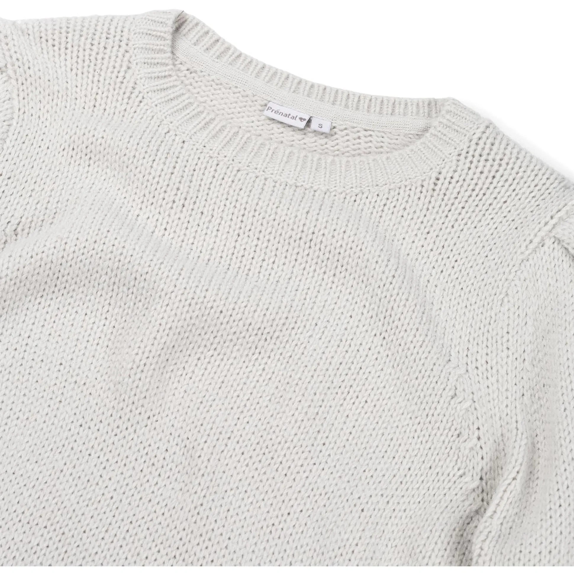 Prénatal zwangerschapstrui driekwart mouwen effen wit