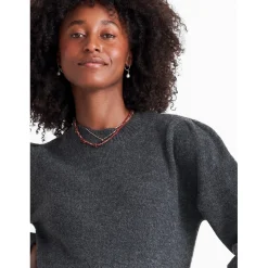 Prénatal zwangerschapstrui lange mouwen effen grijs