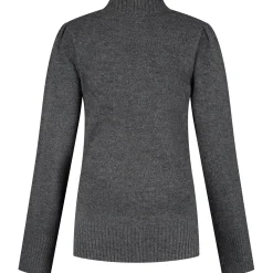 Prénatal zwangerschapstrui lange mouwen effen grijs