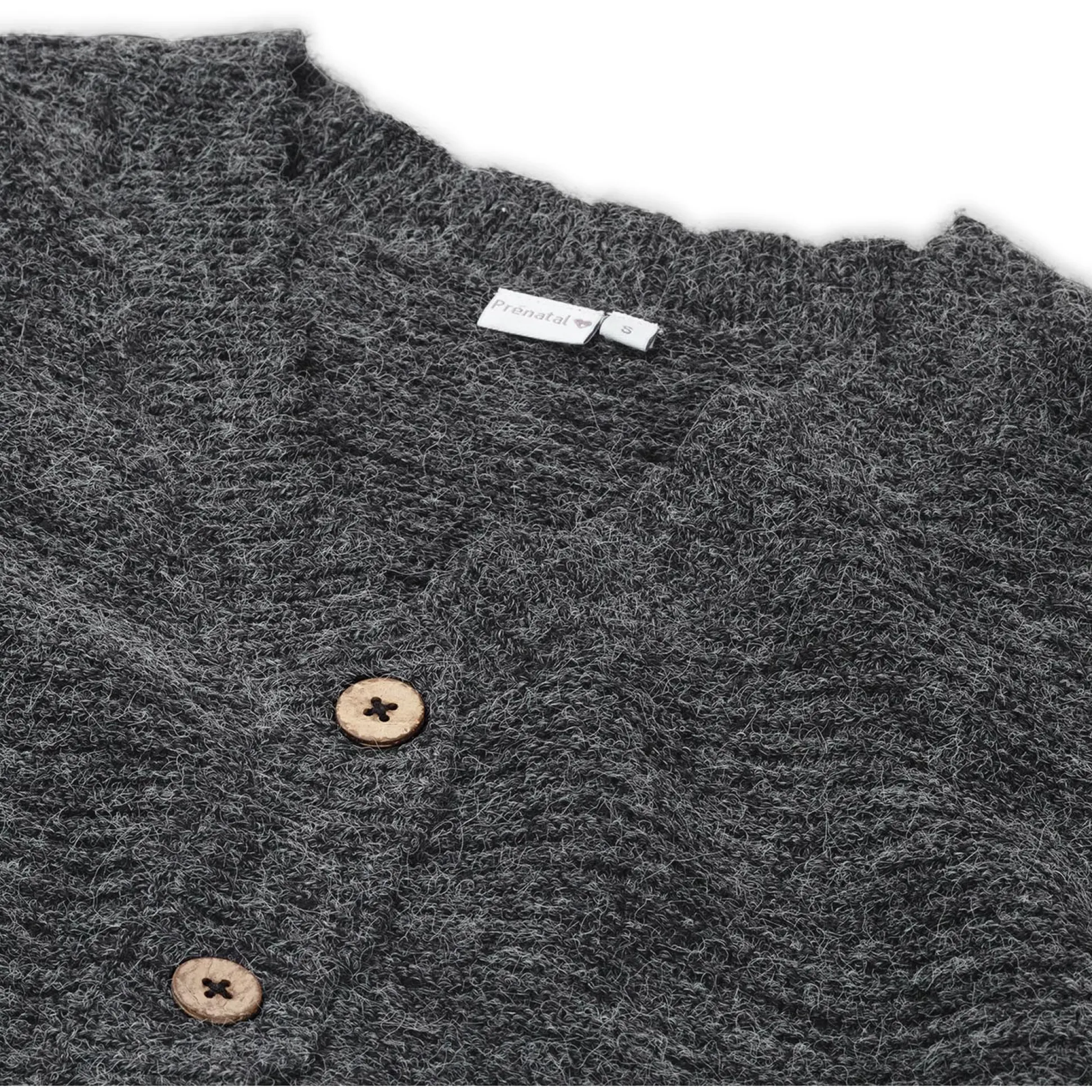 Prénatal zwangerschapsvest lange mouwen effen antraciet