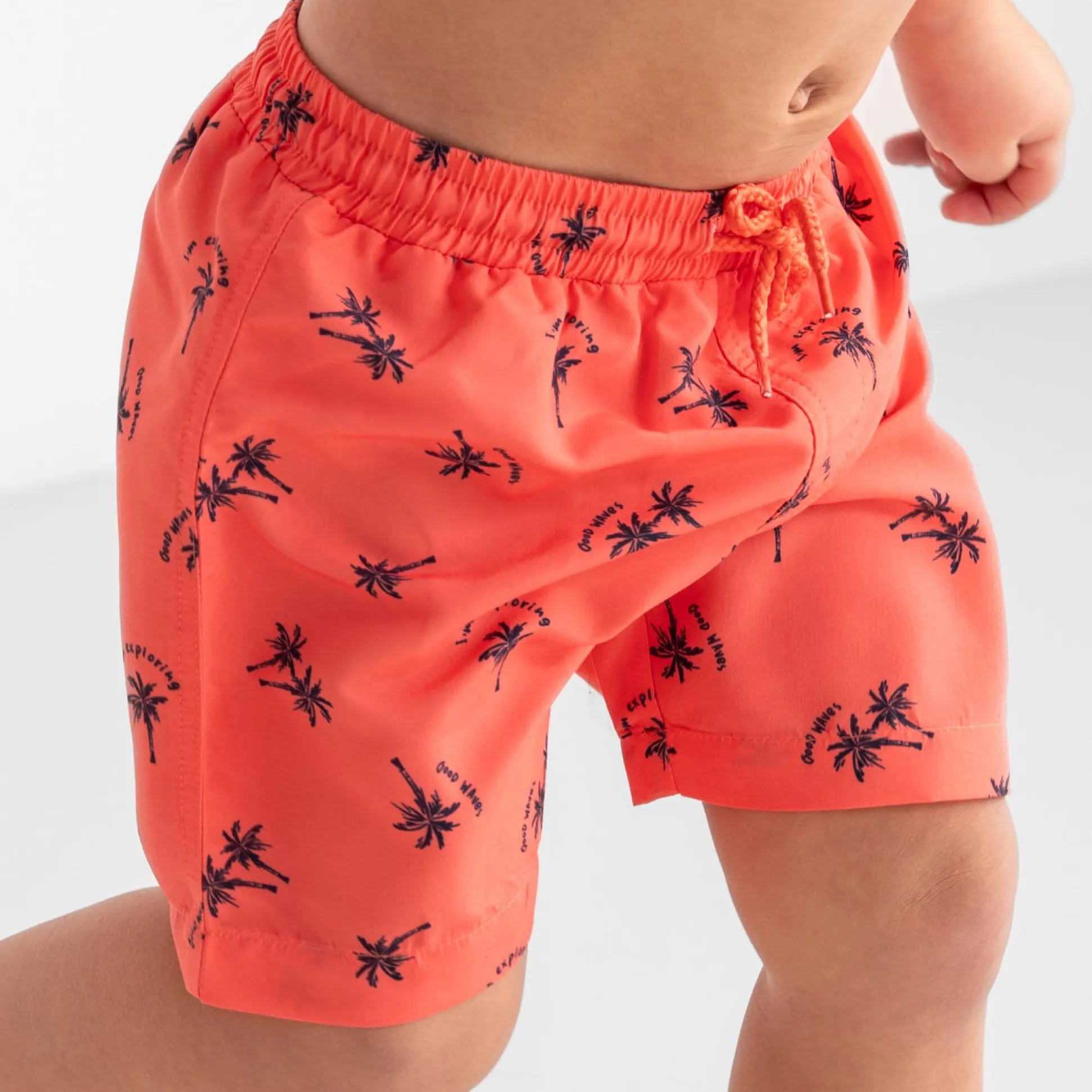 Prénatal zwemshort palmbomen all over print oranje