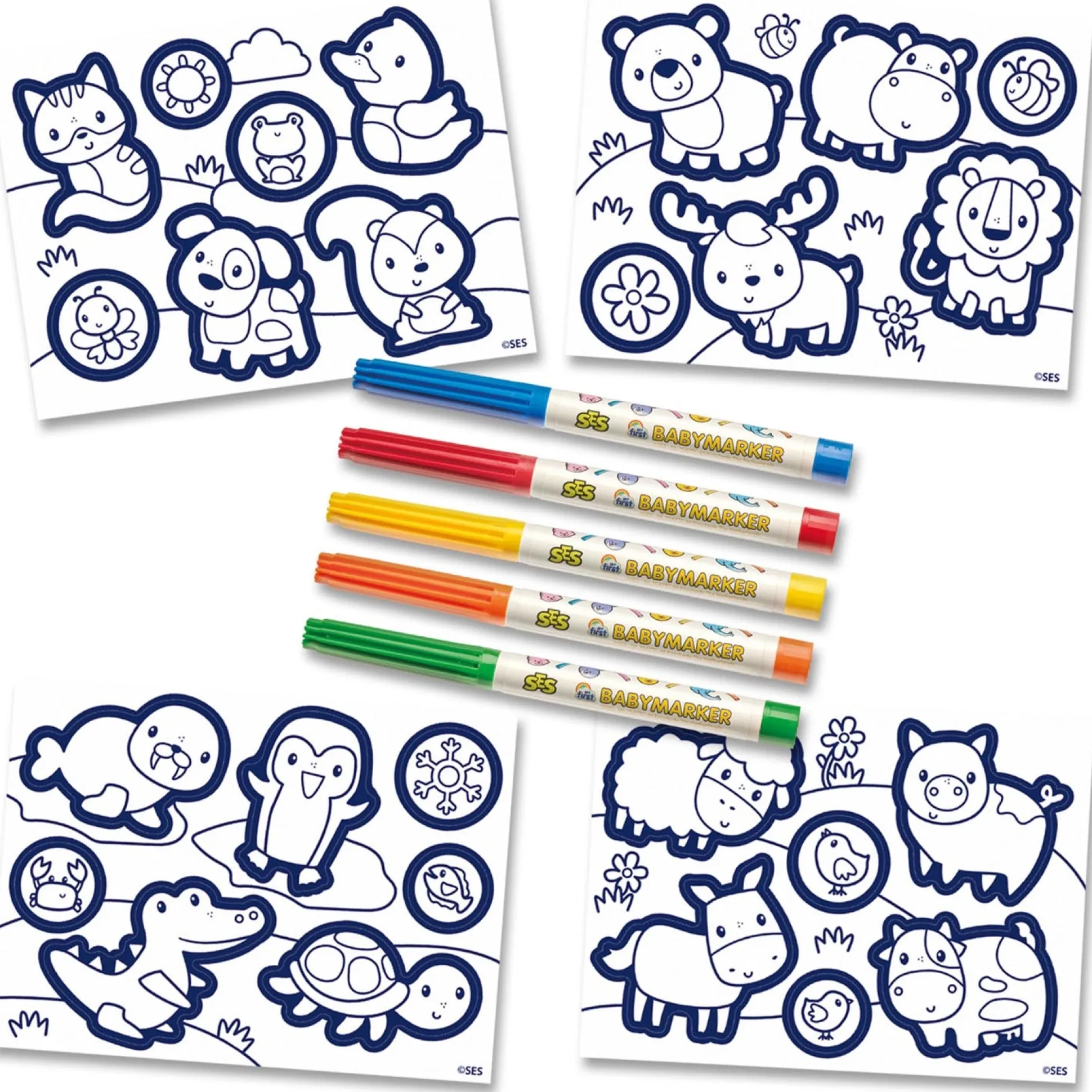 SES My First - Stickers kleuren Multi