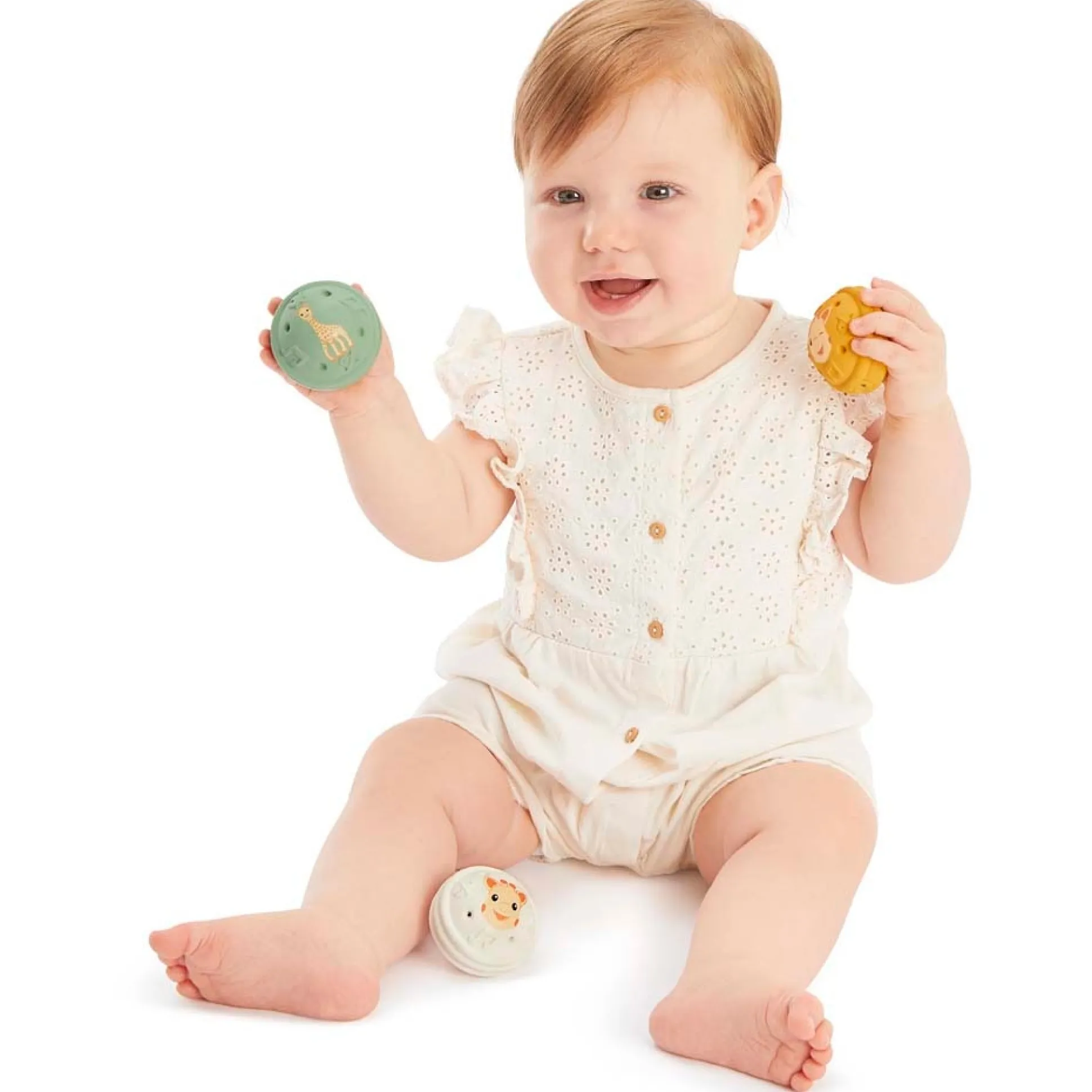 Sophie de giraf set van 3 muzikale speelballen Multi