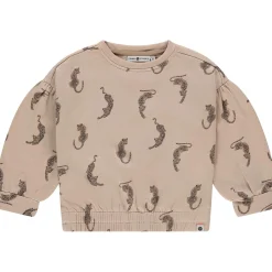 Stains & Stories peuter sweater lange mouwen all over print beige