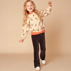 Stains & Stories peuter sweater lange mouwen all over print beige