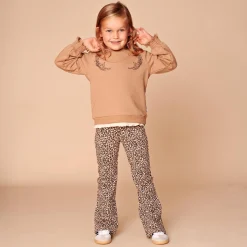 Stains & Stories peuter sweater lange mouwen printopdruk bruin