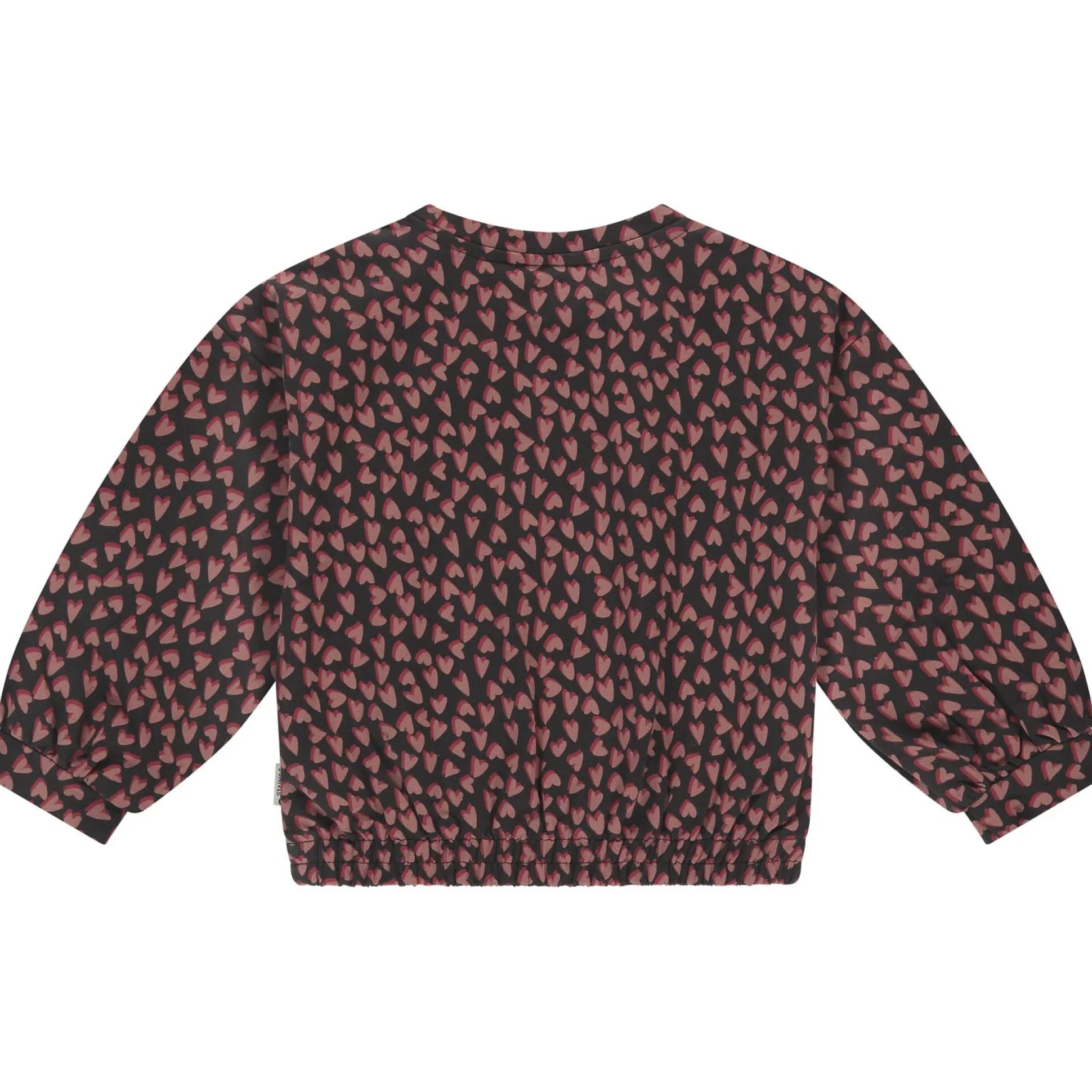 Stains & Stories peuter sweater lange mouwen hartjes zwart