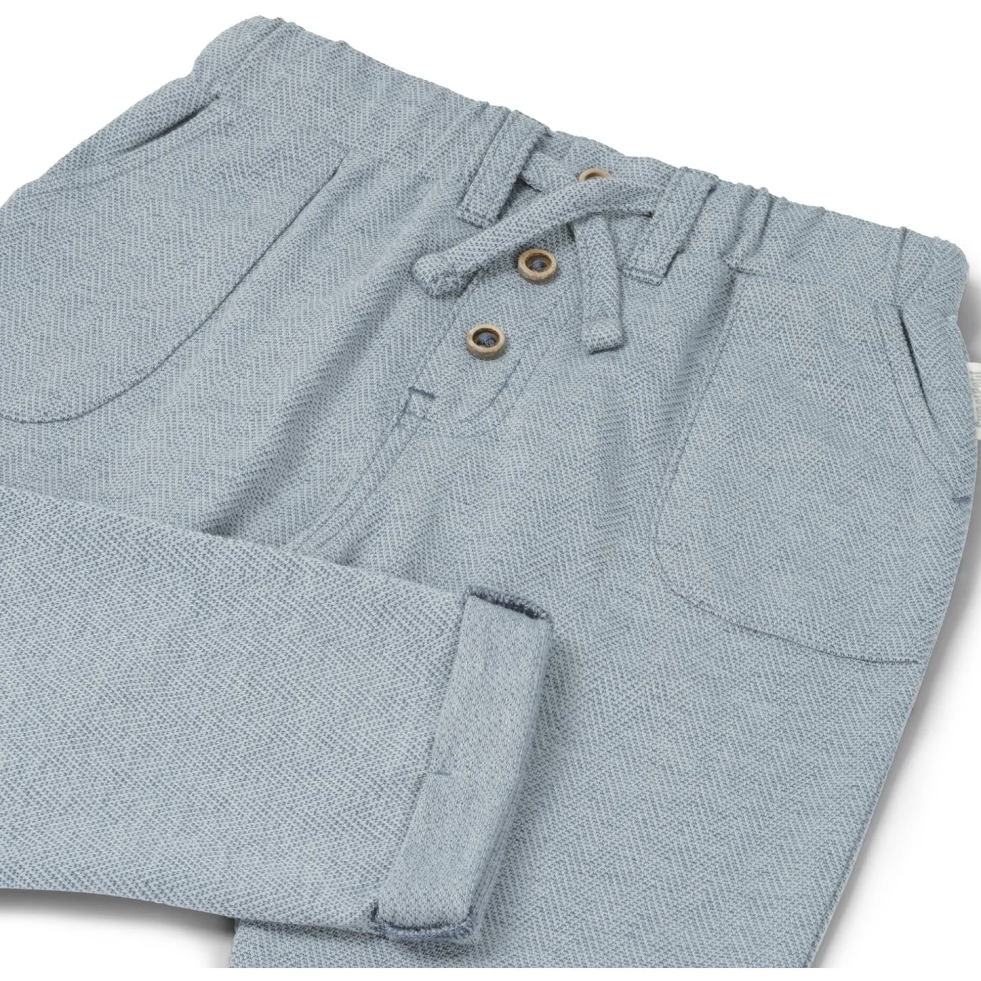 Sweet petit baby broek Benja effen blauw