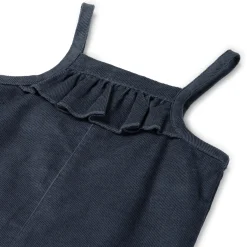 Sweet Petit Baby jumpsuit Lovi spaghettibandjes effen blauw