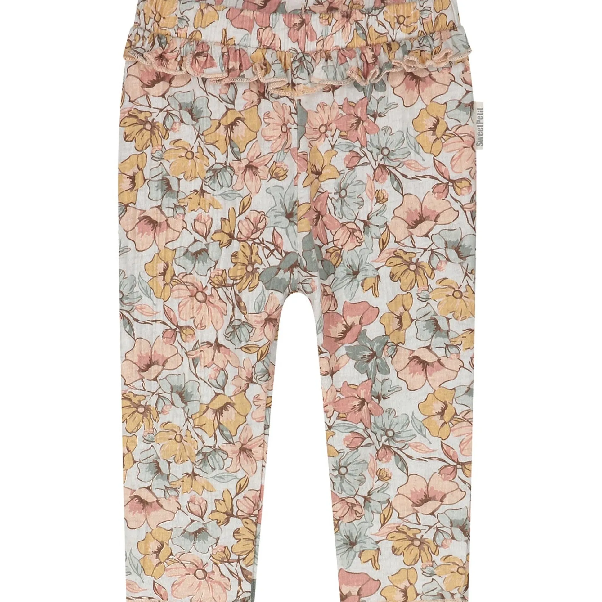 Sweet Petit baby legging Pien bloemen beige