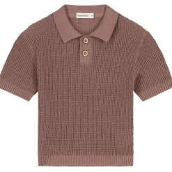Sweet Petit baby polo korte mouwen effen bruin