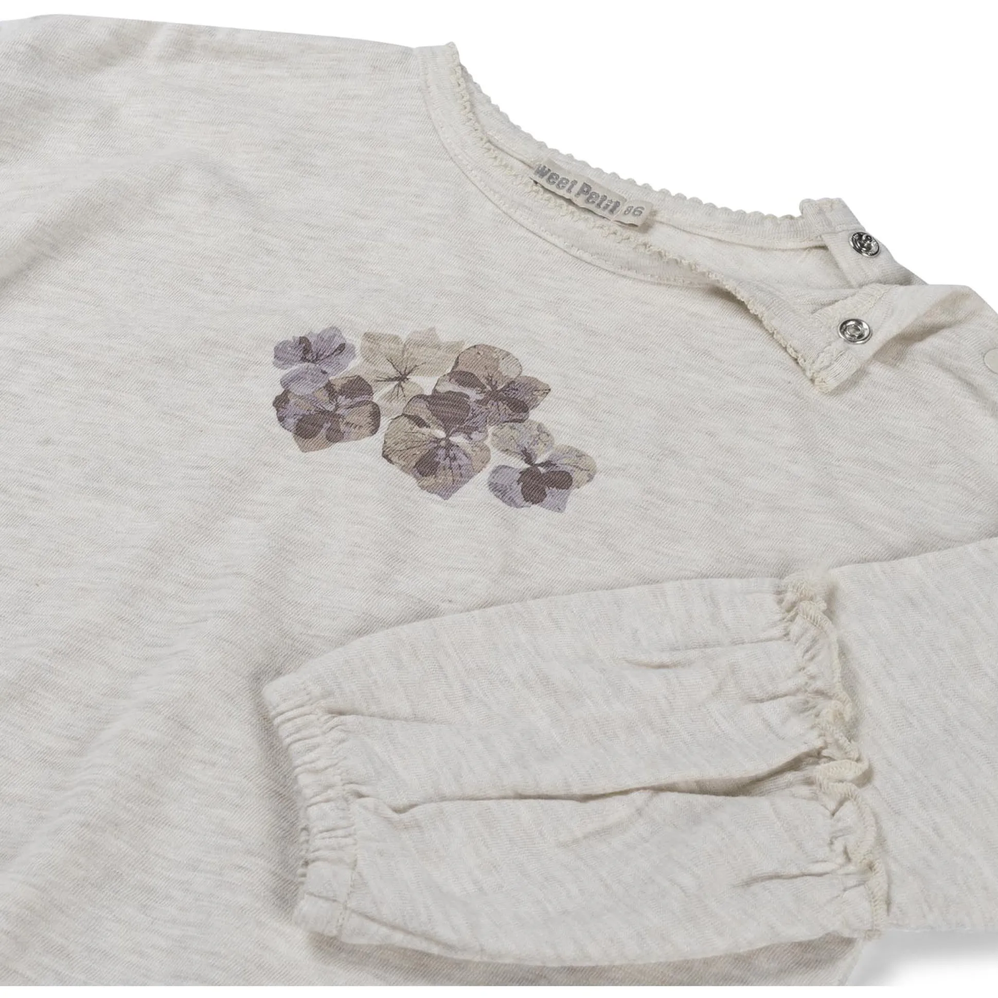 Sweet Petit baby shirt Else lange mouwen printopdruk beige