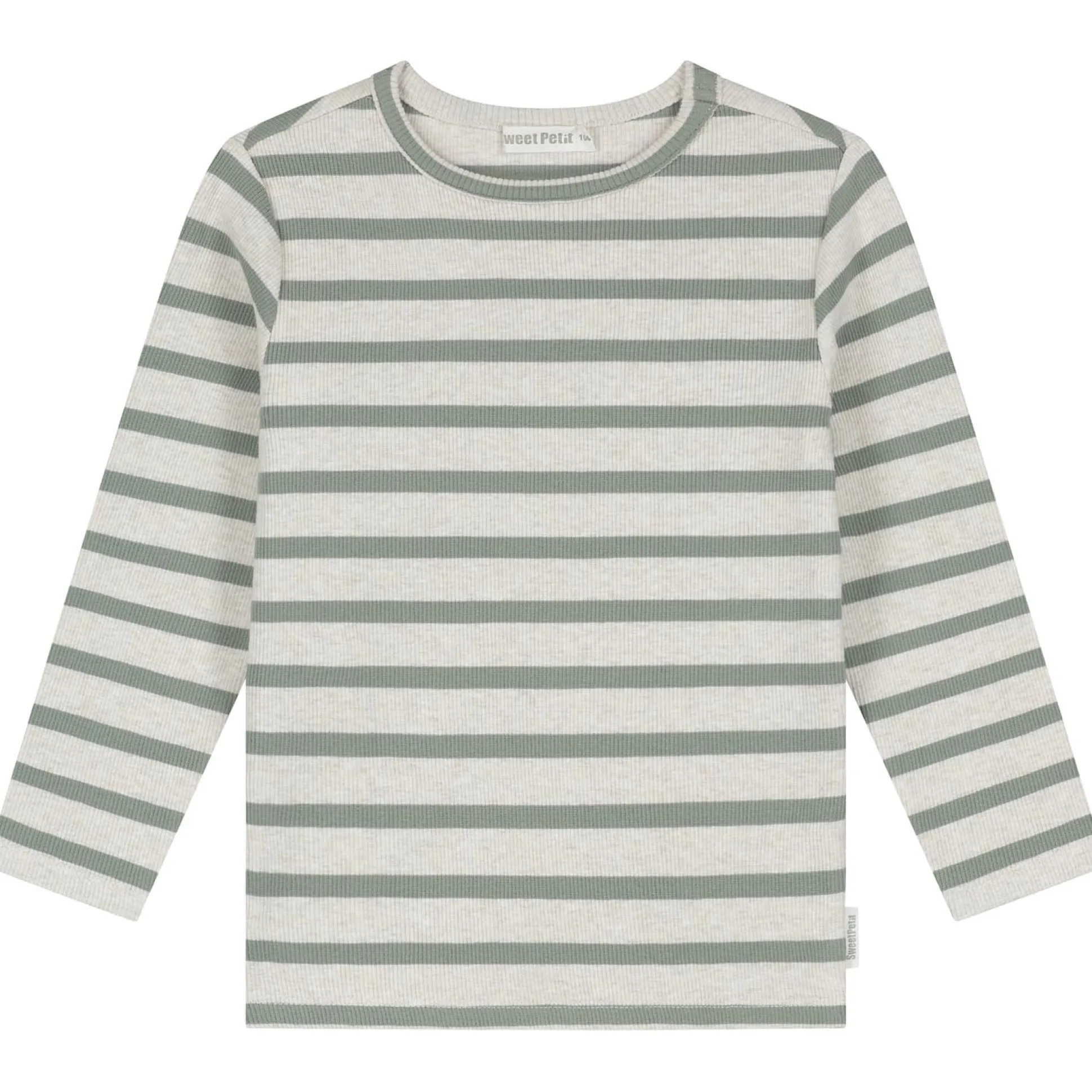 Sweet Petit baby shirt lange mouwen strepen groen