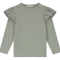 Sweet Petit baby shirt Meave lange mouwen effen groen