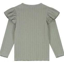 Sweet Petit baby shirt Meave lange mouwen effen groen