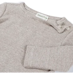 Sweet Petit baby shirt Mees lange mouwen effen bruin