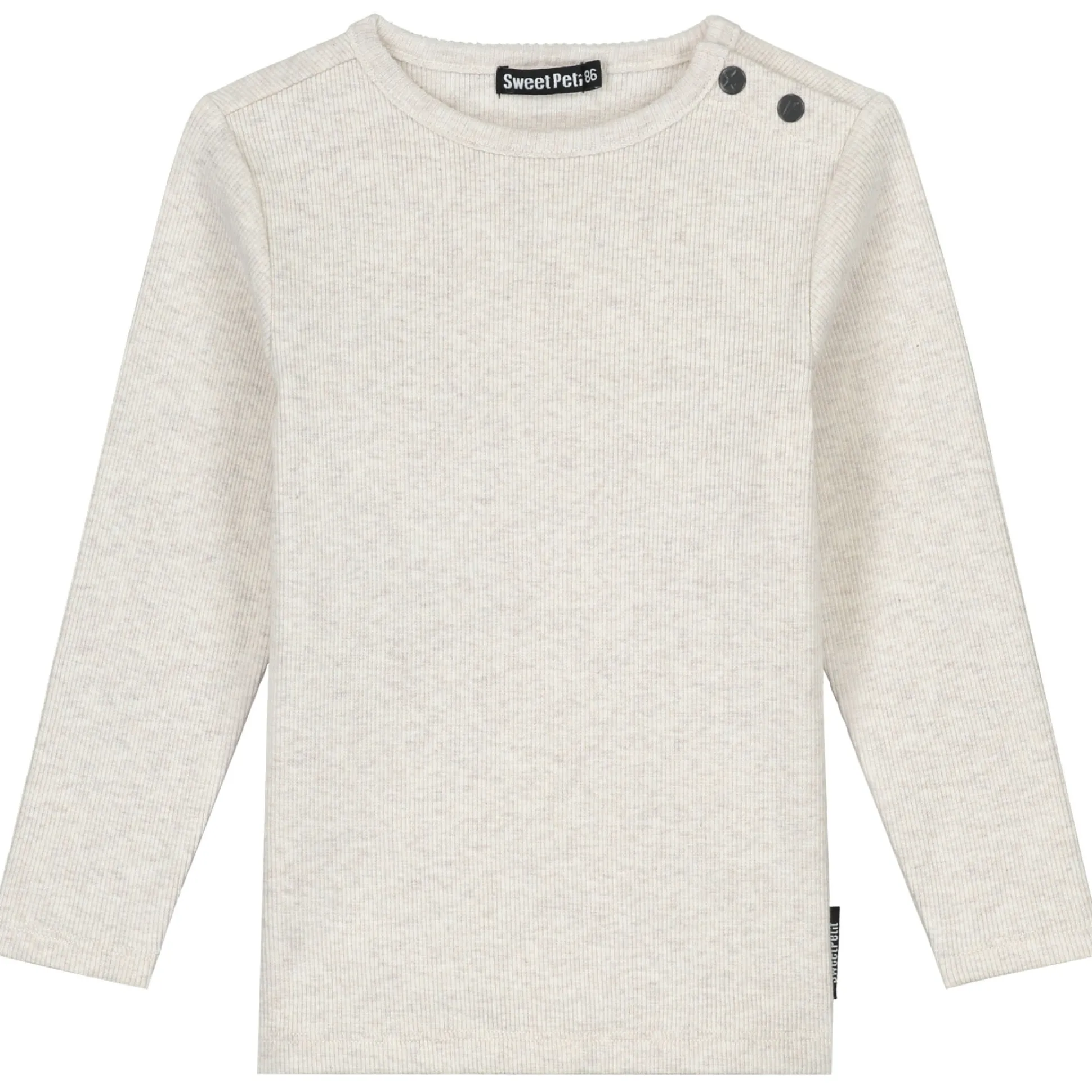 Sweet Petit baby shirt Robin lange mouwen effen beige