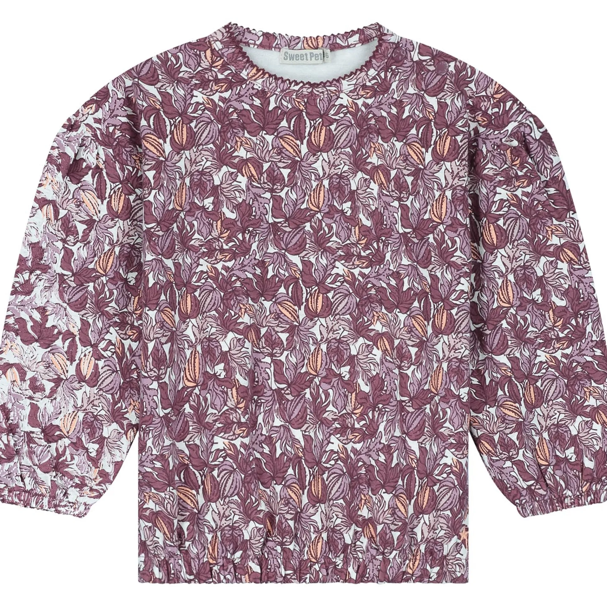 Sweet Petit baby sweater mira lange mouwen bladeren multi