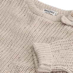 Sweet Petit baby trui Charlie lange mouwen melee beige